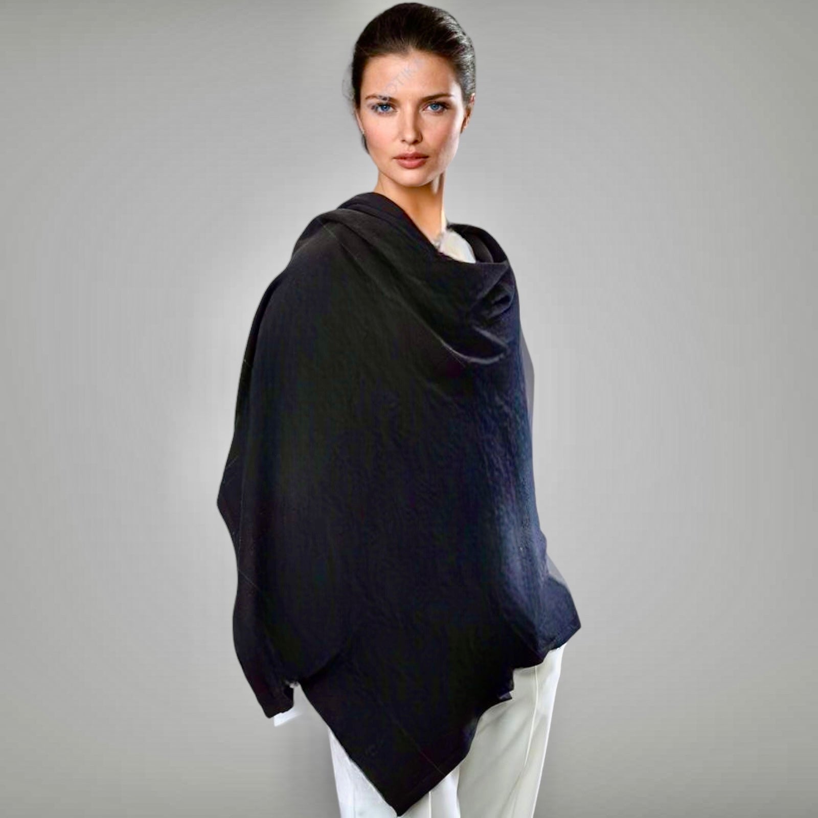 Julian knitted Pure cashmere scarf/ shawl/ Travel wrap-Colours available