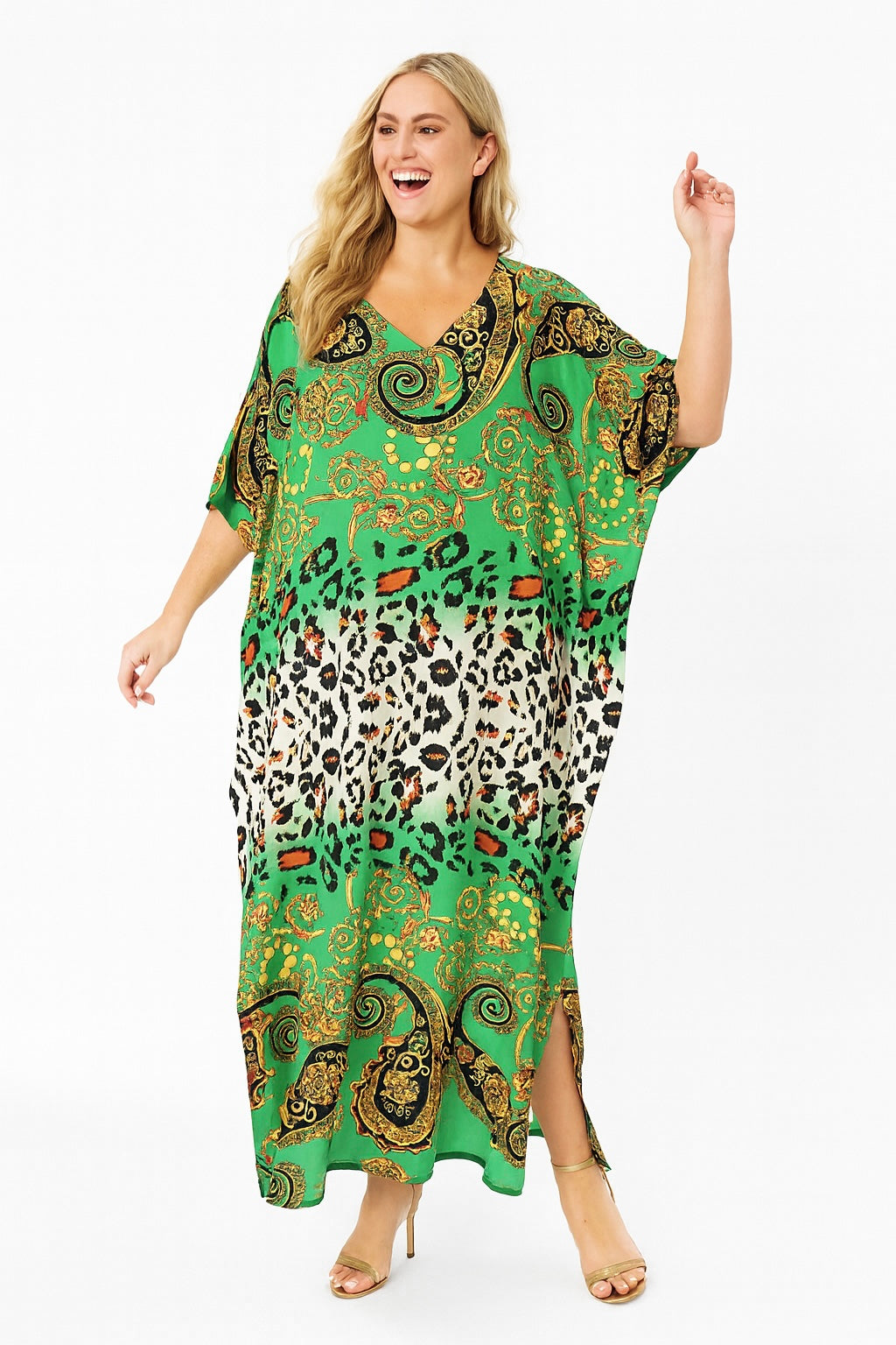 Maya Bohemian Rayon kaftan dress - Sizes Available AU 14-30