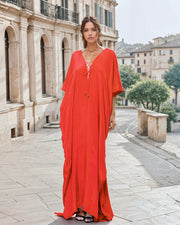 Orange Coco Bella kaftan Bold and Beautiful 12-20