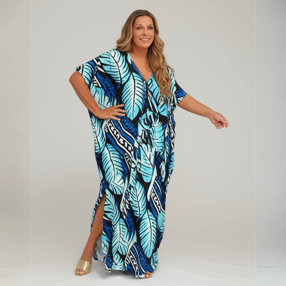 Tropical Maya Rayon Kaftan Sizes Available AU 12-30