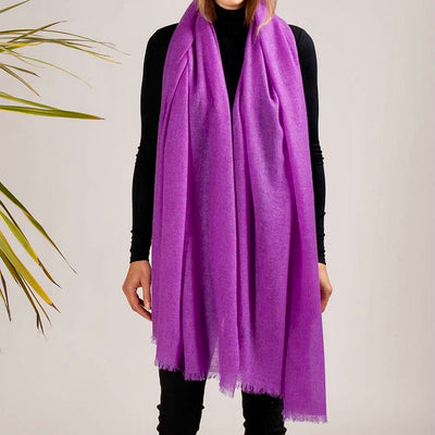 Julian Oversized handwoven pure cashmere scarf