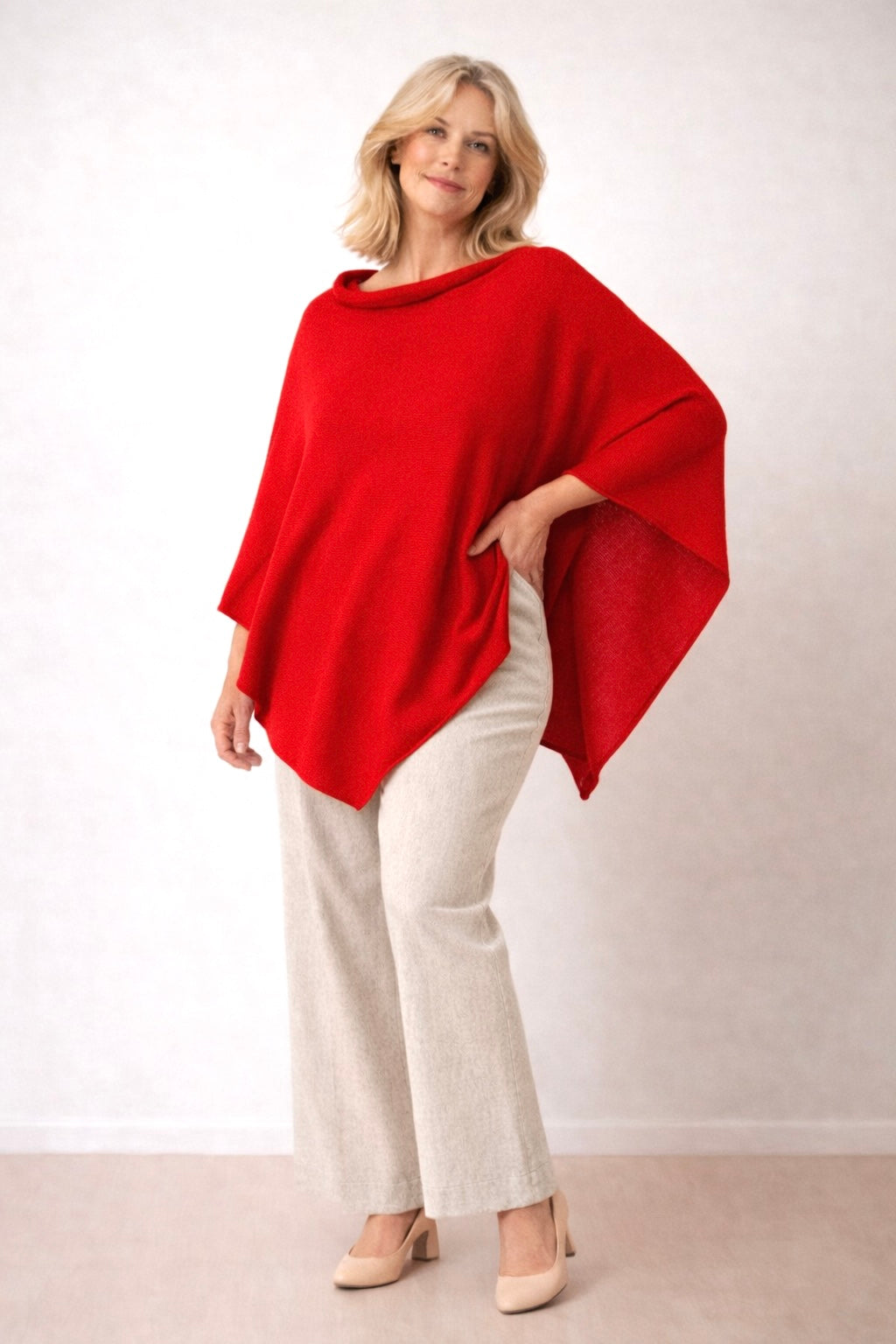 Julian Maya 100% Cashmere Oversized Poncho-More colours available