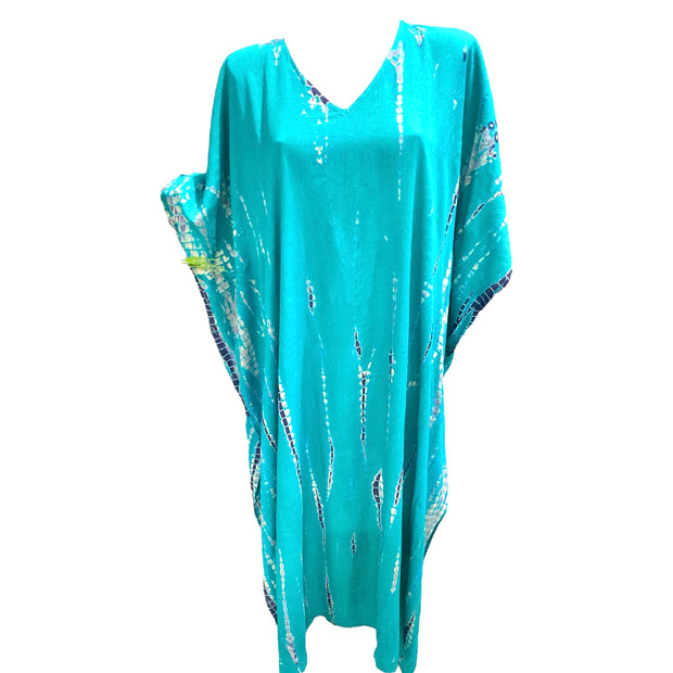 Green Maya Rayon Cotton Kaftan 12-22