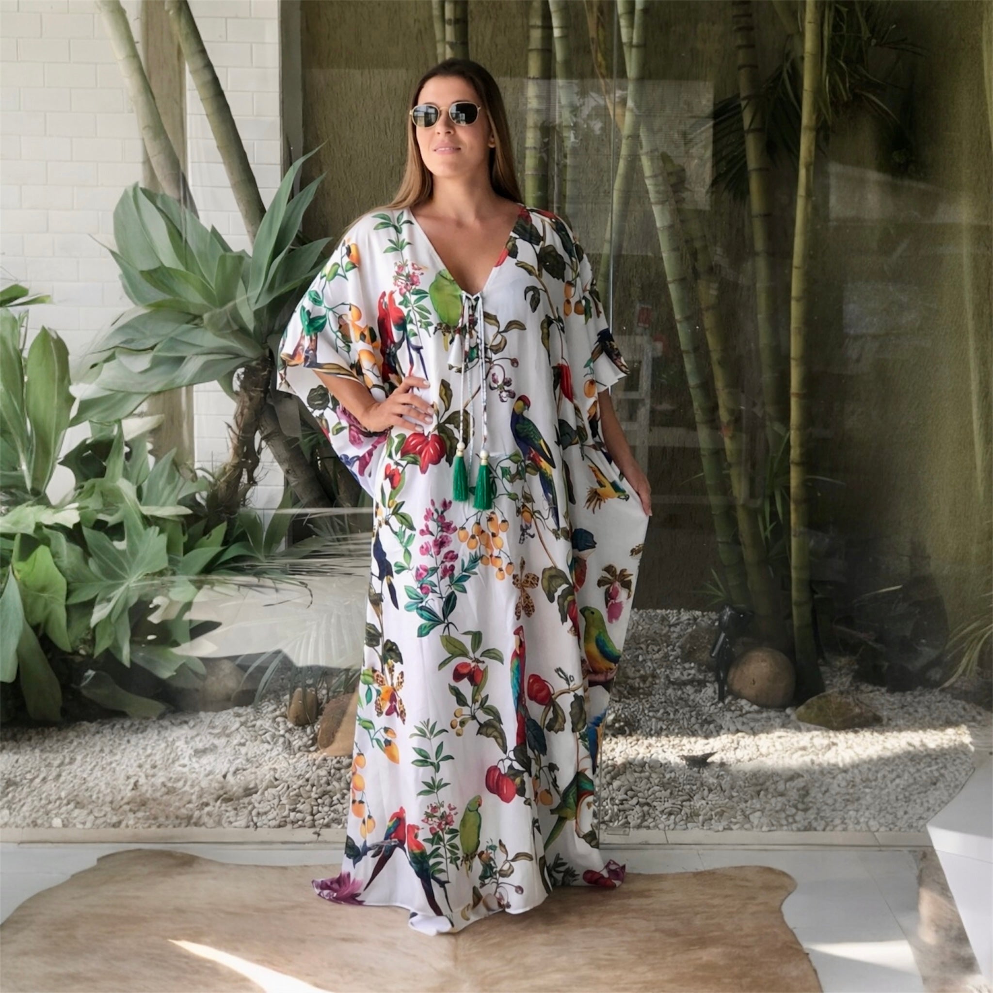 Coco Bella White Pari Luxe kaftan 12-20