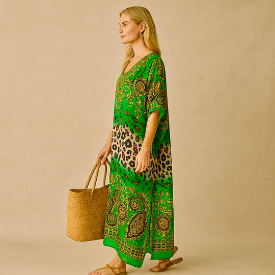 Maya Deana Green kaftan dress - Sizes Available AU 14-30