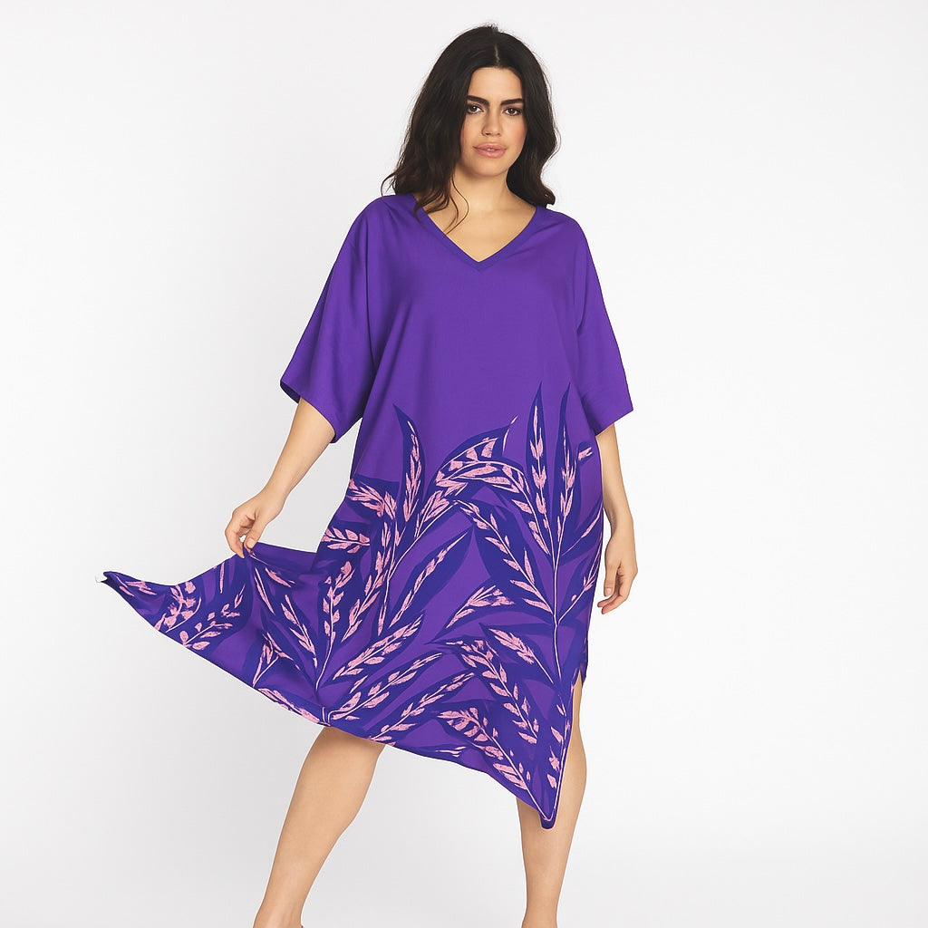 Purple Ferns Maya Short Kaftan Top Tunic Sizes Available AU 14-30