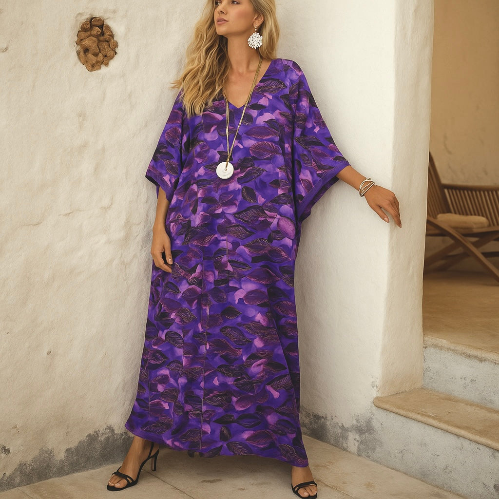 Maya Tropical Resort Rayon  Kaftan Dress O/S AU 12-22
