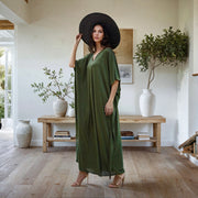 Cruising MAYA Cotton Kaftan Maxi Dress AU 12-26