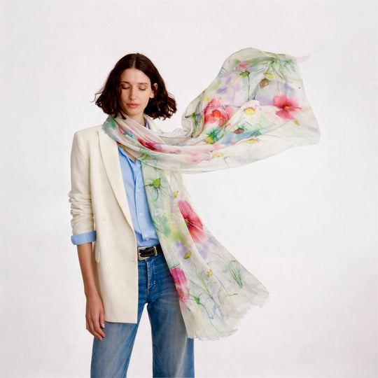 Wearable art 100% Cashmere Julian Scarf /Wrap-23 Designs Available