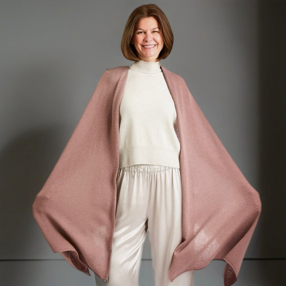 Mink Julian 100% Cashmere knitted Wrap