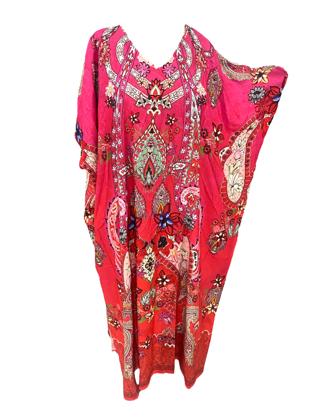 Maya Long Kaftan Hues of Fuchsia - Sizes Available AU 14-30