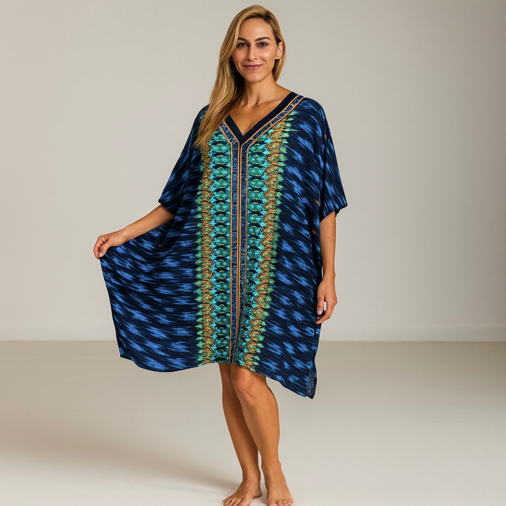 Maya Short Kaftan Top Tunic Sizes Available AU 14-30