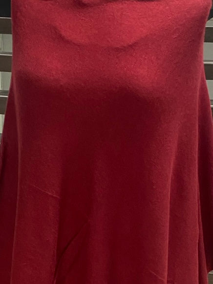Berry  100% Cashmere Oversized Julian Poncho