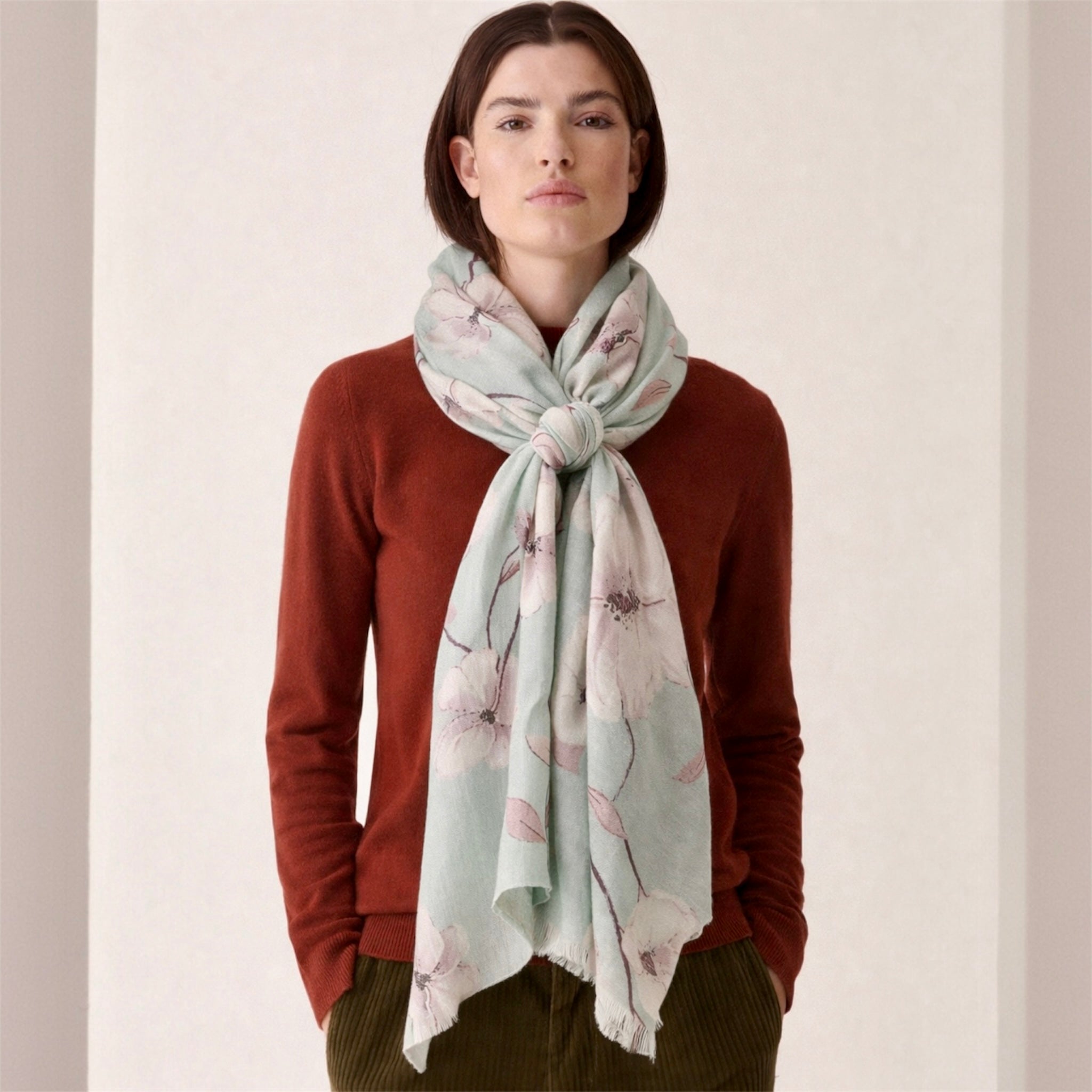 Cashmere Printed Wearable art Julian Scarf-More Designs Available