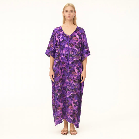 Maya Tropical Resort Rayon  Kaftan Dress O/S AU 14-24
