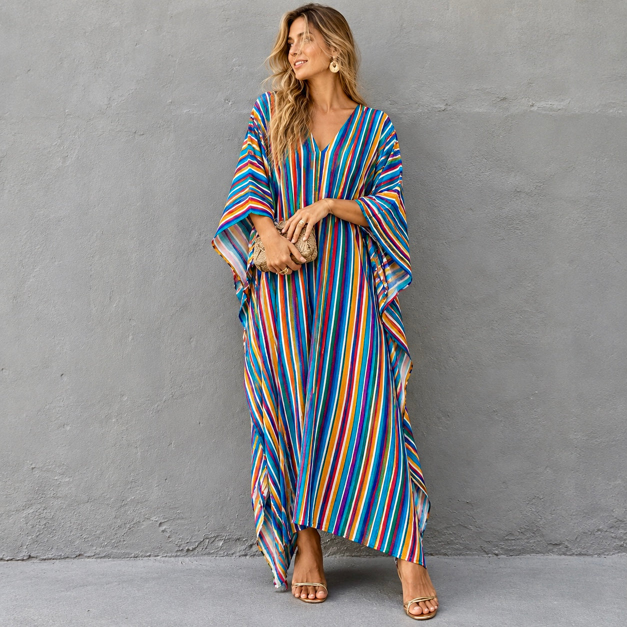 Maya Bohemian Amafli  Premium Rayon kaftan - Sizes Available AU 14-32