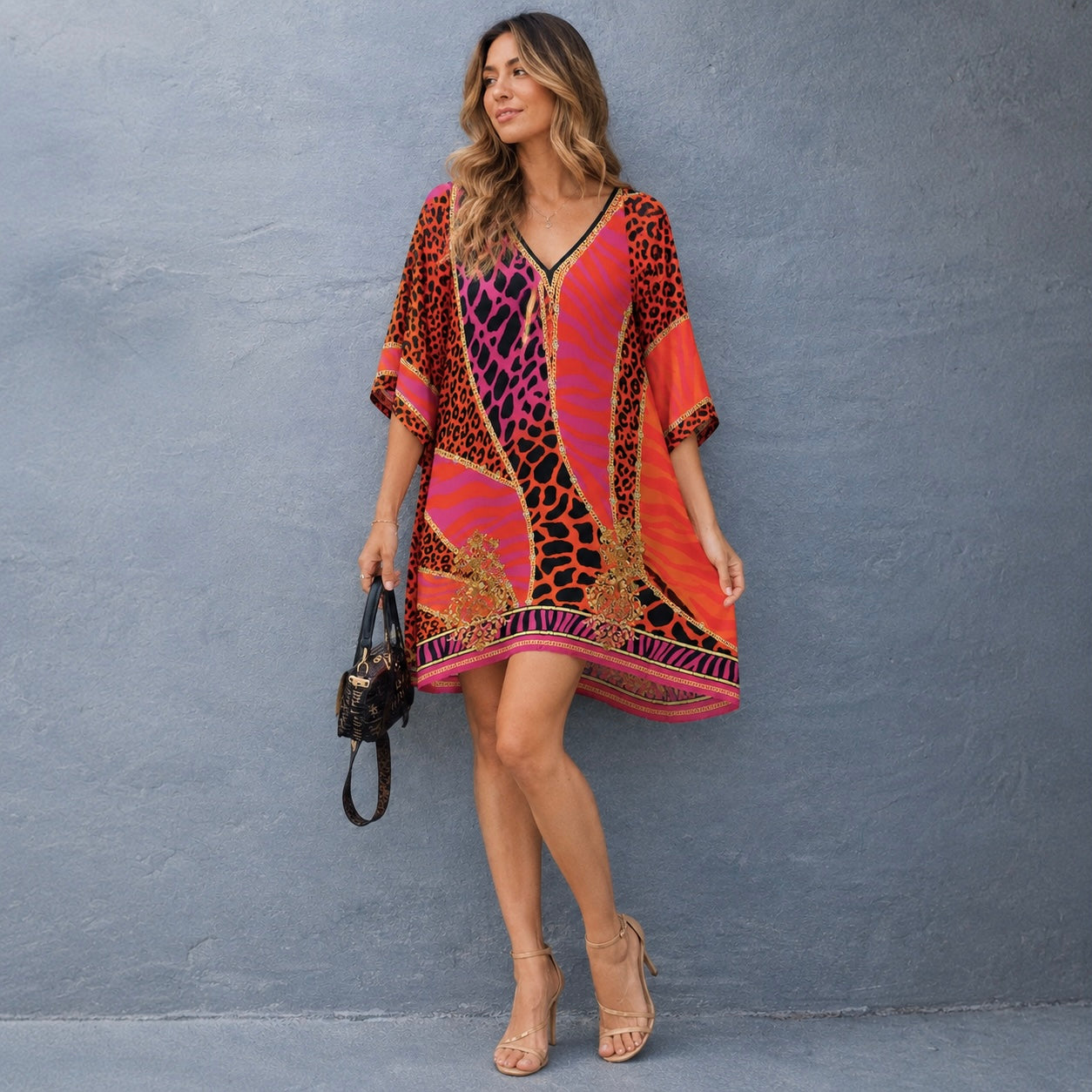 Maya Short Kaftan Top Tunic Sizes Available AU 14-30
