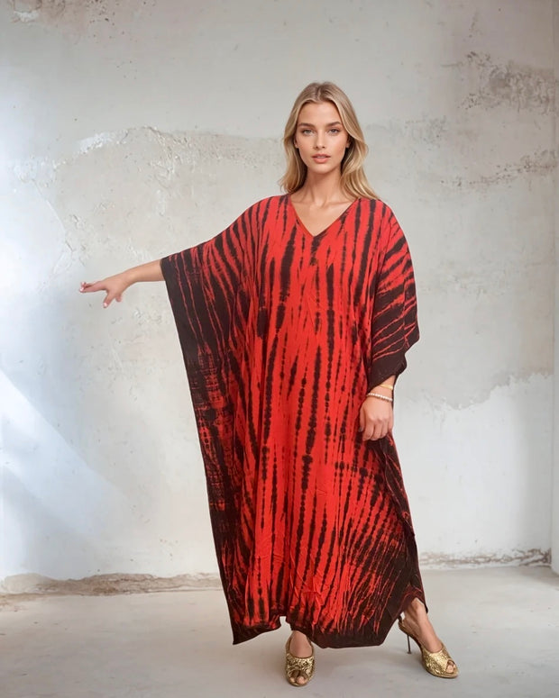 Tie Dye Bamboo Cotton Resort wear Kaftan AU 12-22