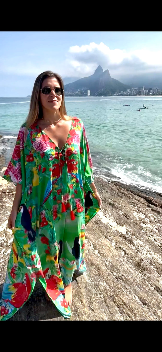 Tropical Parrots Coco Bella Kaftan 12-22