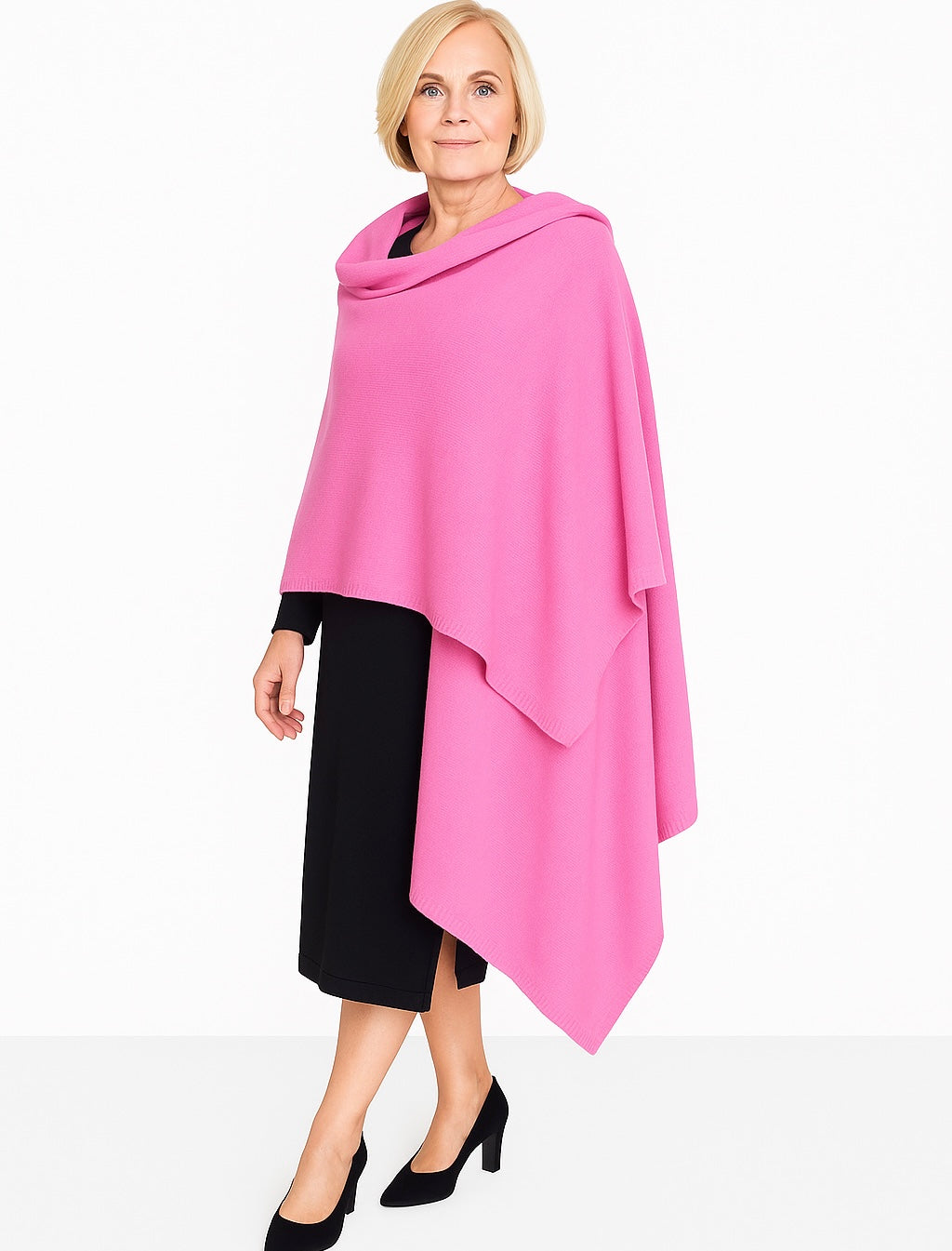 100% Cashmere 2 ply Knitted Julian Oversized Wrap -Unisex -20 Colours available
