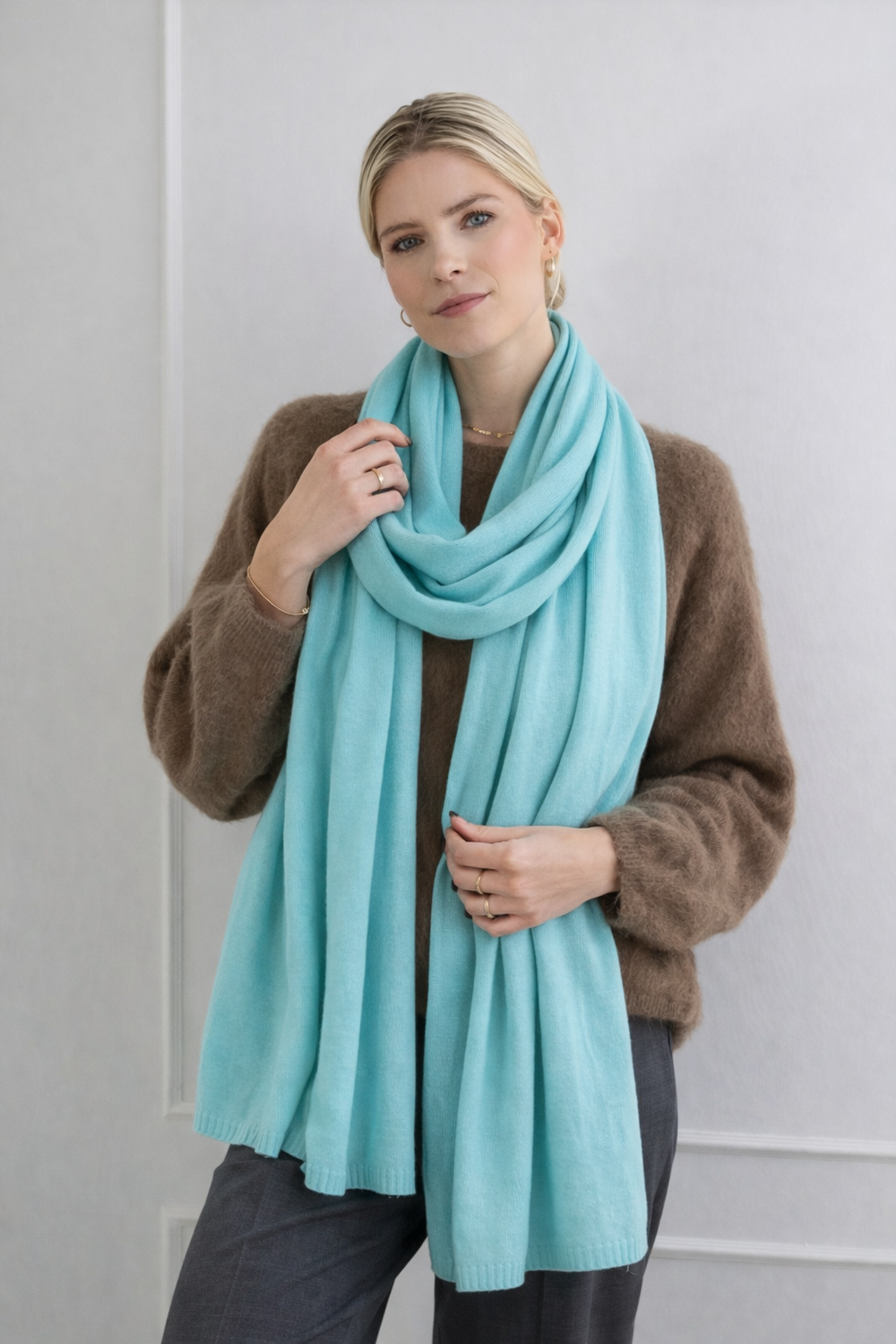 Julian Jade Blue Cashmere Wrap