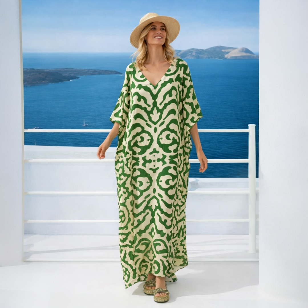 Maya Green Tropicana kaftan - Sizes Available AU 14-30