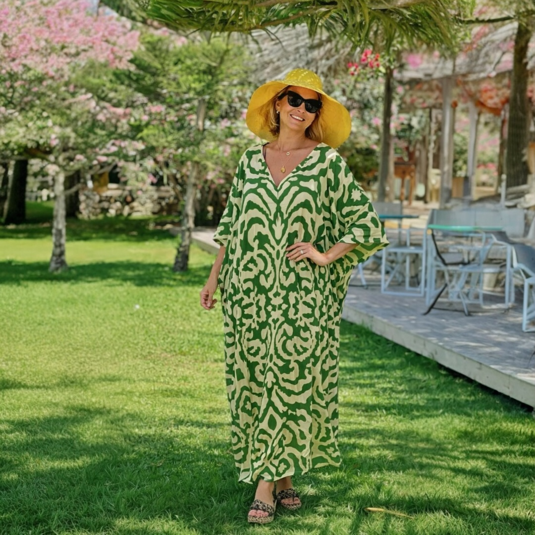 Maya Green Tropicana kaftan - Sizes Available AU 14-30