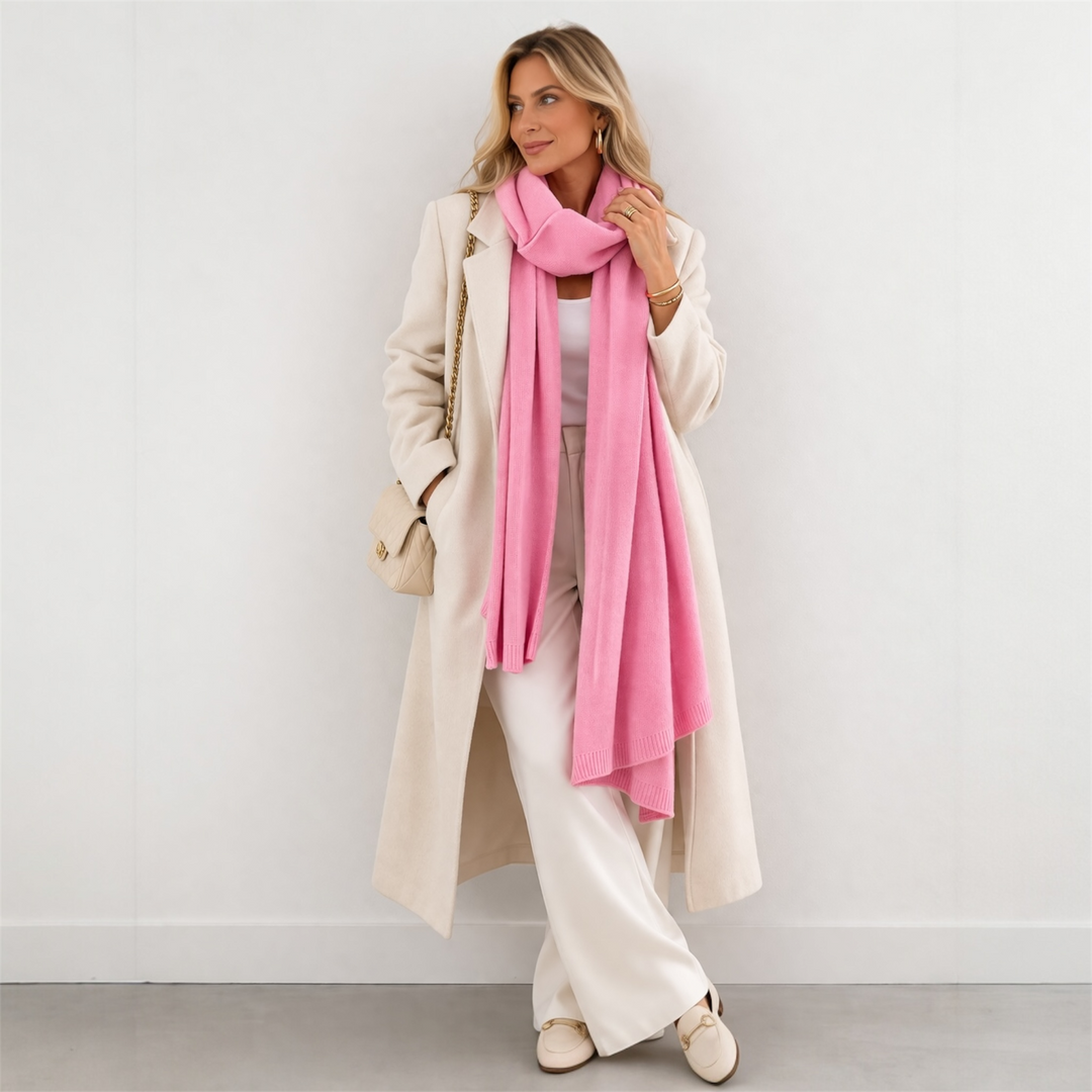 Julian knitted Pure Cashmere Maya scarf/ shawl/ Travel wrap-Colours available-Extra Large