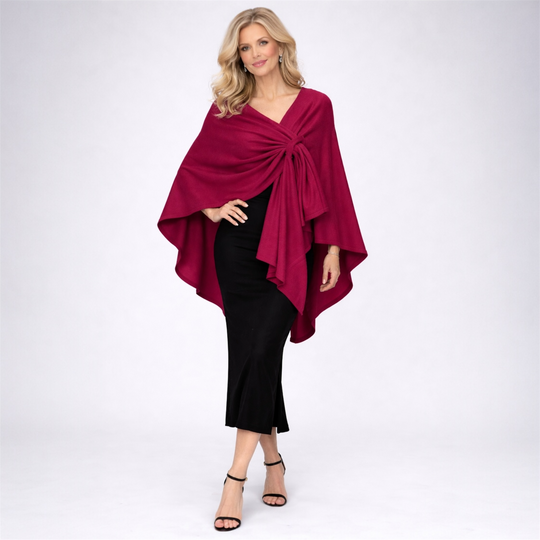 RITZY Front Closure Luxurious Maya Winter Cardigan Poncho Sweater
