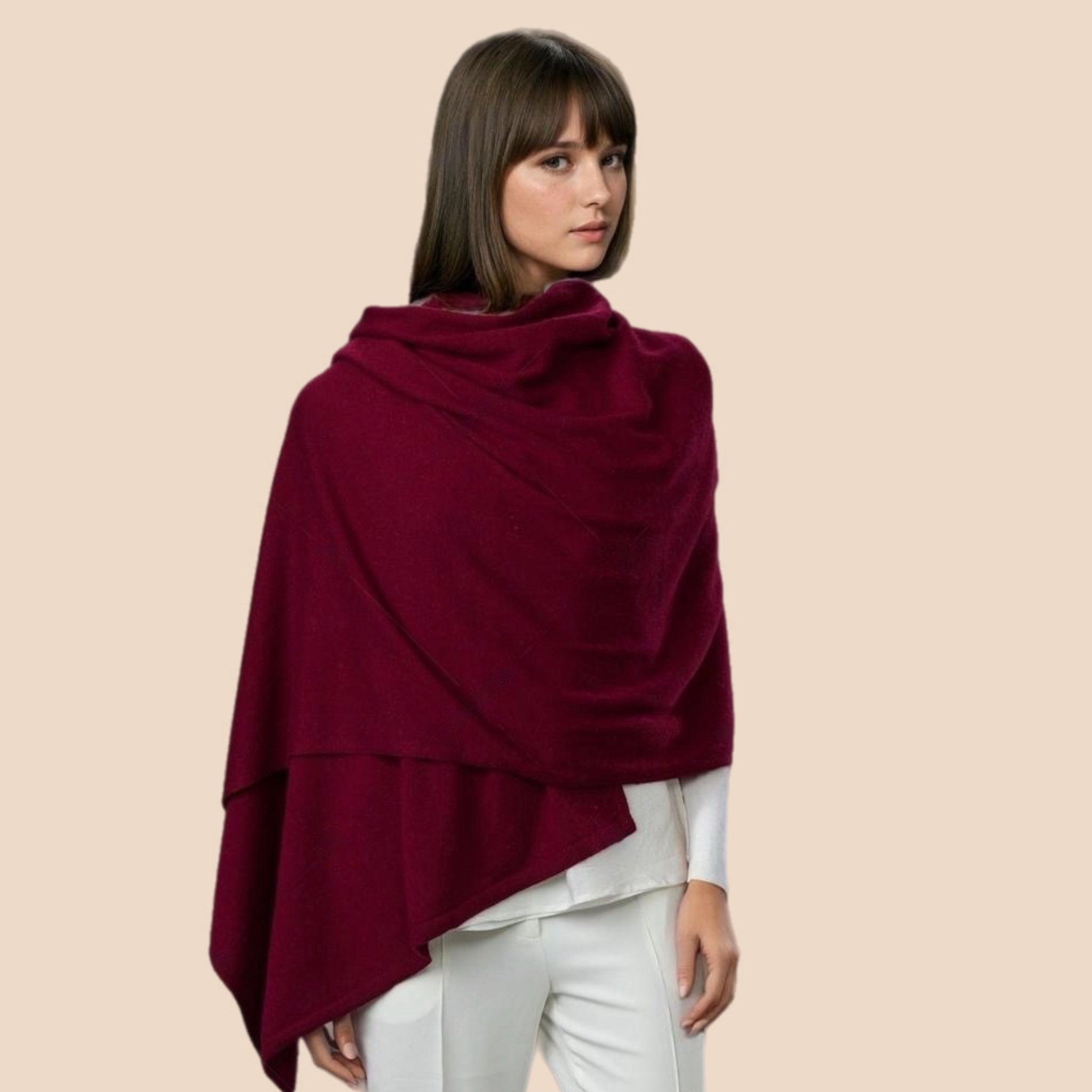 Julian knitted Pure cashmere scarf/ shawl/ Travel wrap-Colours available