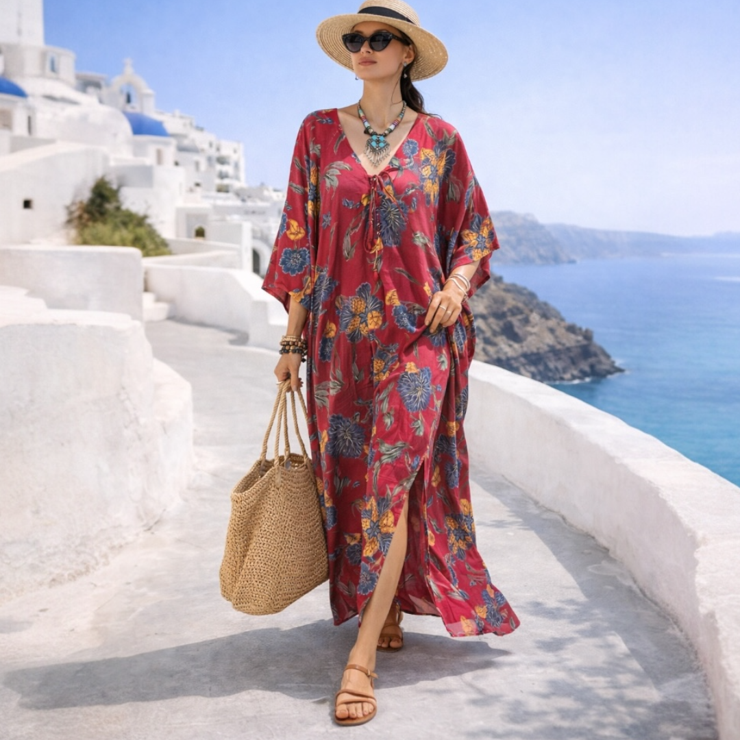 Maya Cotton Rayon kaftan - Sizes Available AU 14-30