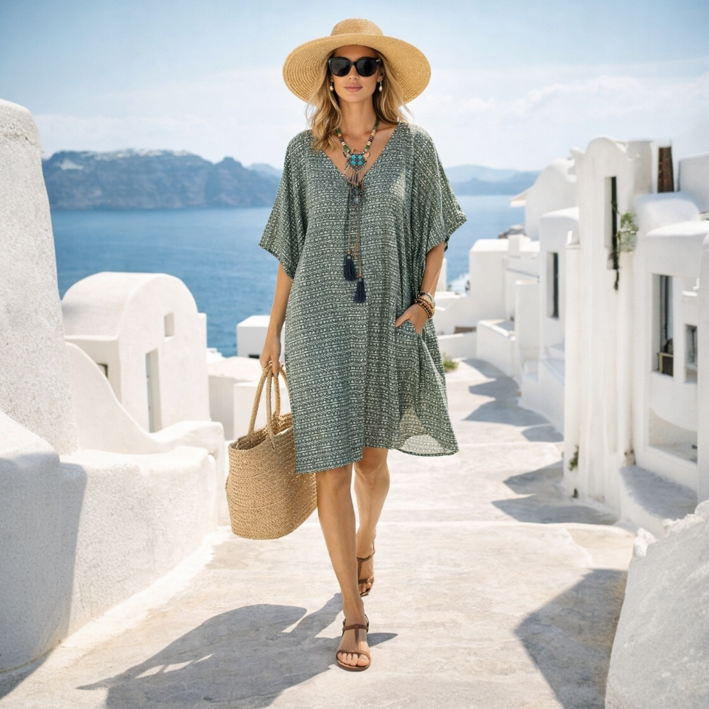 Sage Maya Kaftan Top Tunic Sizes Available AU 14-30