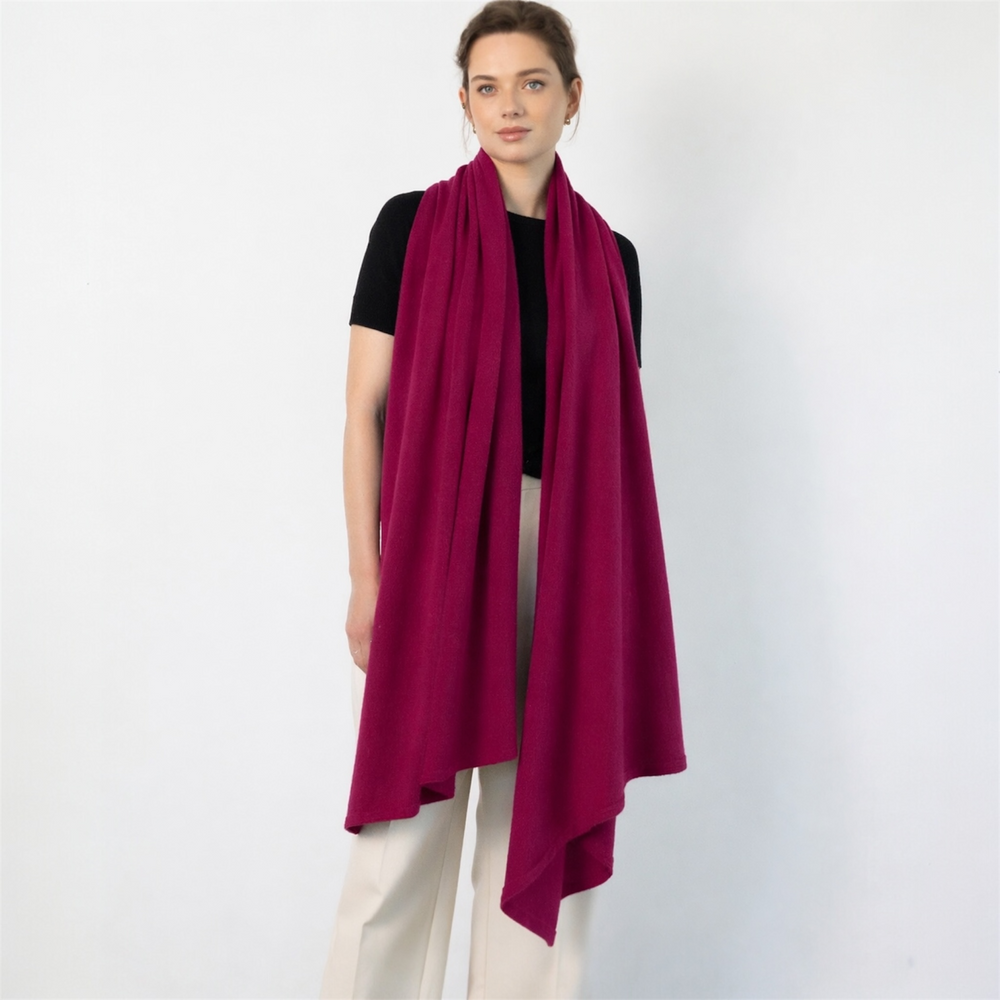 Julian Rich Raspberry Cashmere Wrap