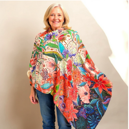 Wearable art 100% Cashmere Julian Scarf /Wrap-More Designs Available