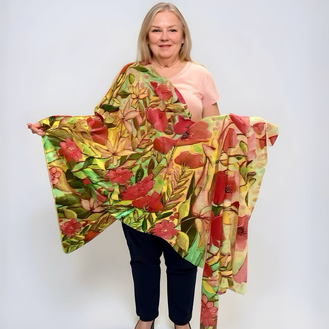 Wearable art 100% Cashmere Julian Scarf /Wrap-More Designs Available