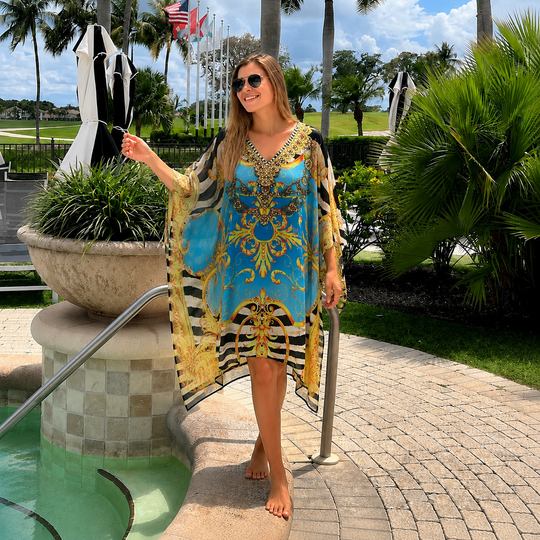 Kyra Bling Short Kaftan one size fits AU  12-20