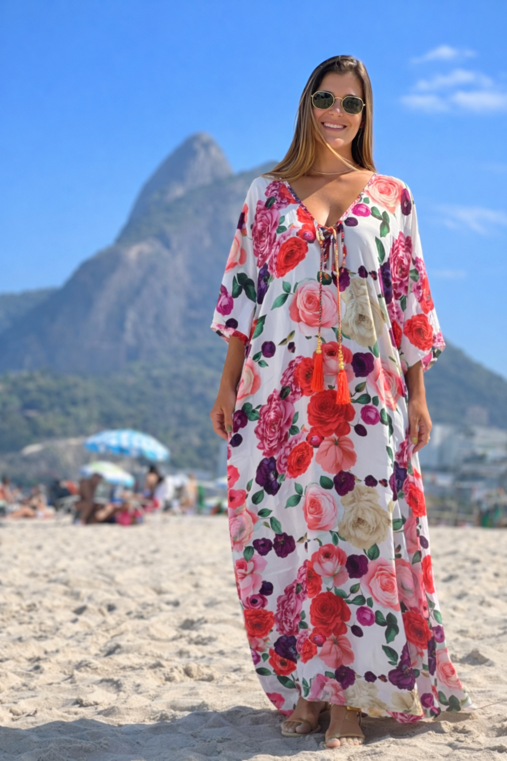 Coco Bella Silk Mix Front Tie Kaftan 12-20-More designs available