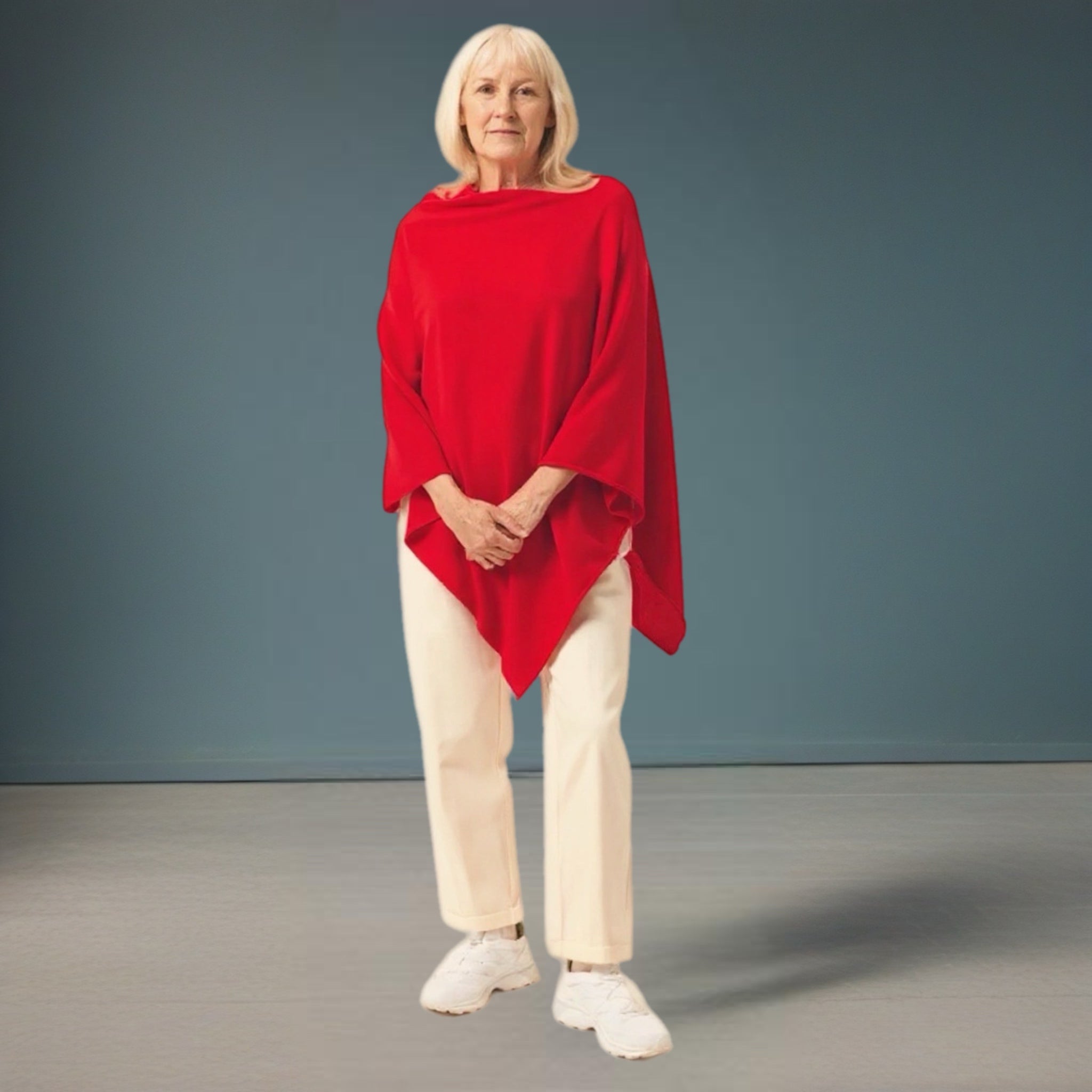 Women’s Pure Cashmere Oversized Julian Maya Poncho-More colours available