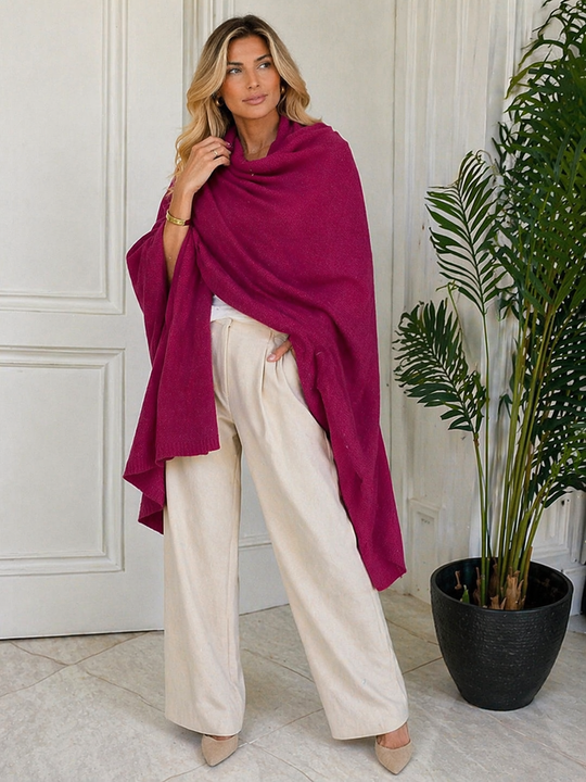 Julian Rich Raspberry Cashmere Wrap