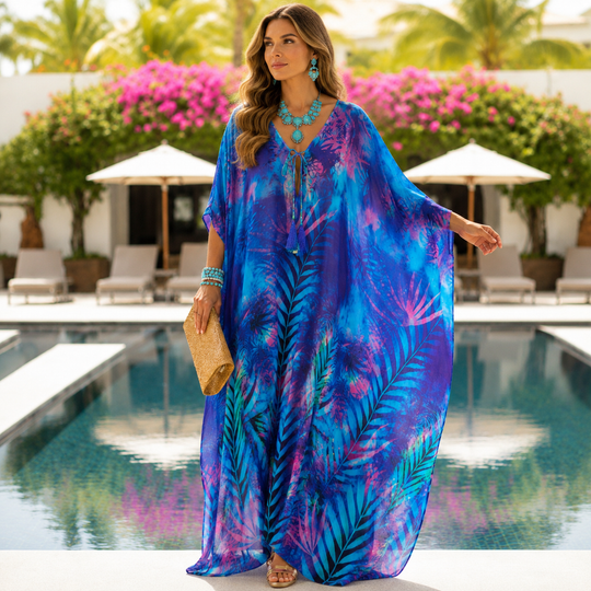 Luxe Silk Sareka Coco Bella Kaftan. Sizes Available AU 14-28