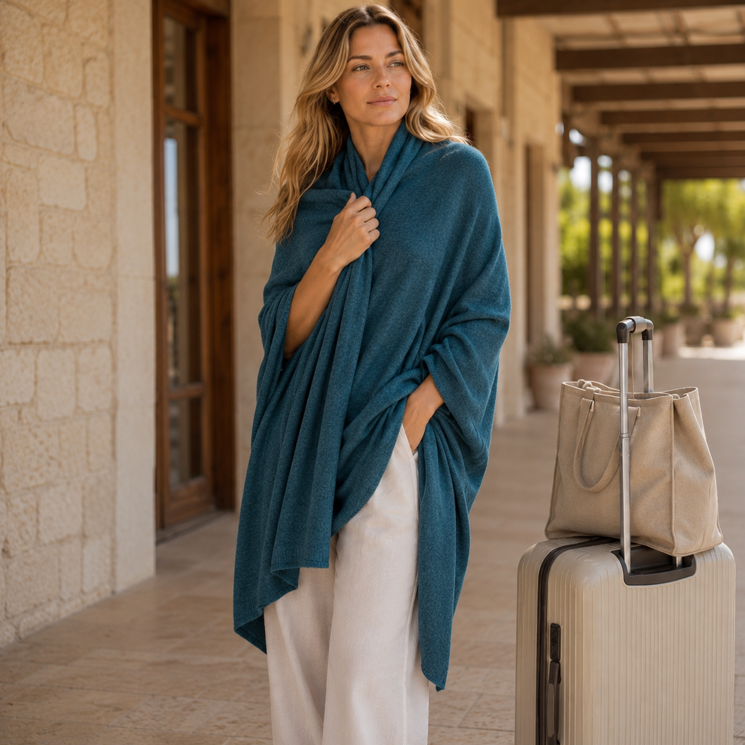 100% Cashmere 2 ply Knitted Julian Oversized Wrap -Unisex -30 Colours available