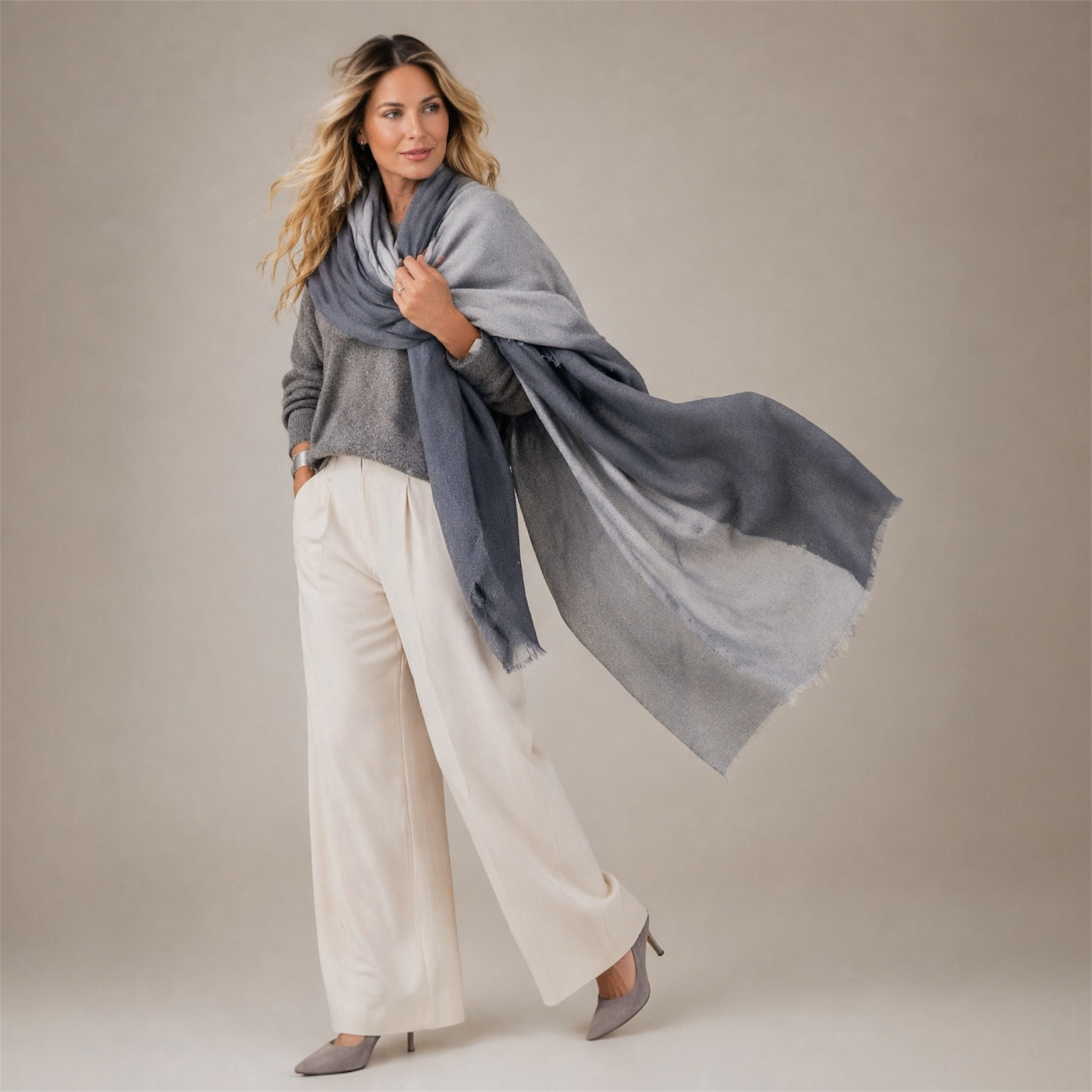 Julian 100% Ultra fine cashmere Maya oversized scarf/ wrap/ shawl-More colours available