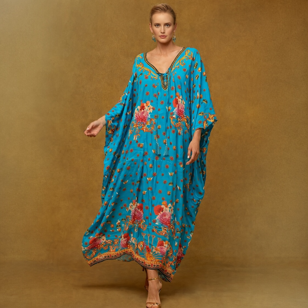 Coco Bella Silk Luxe kaftan.Sizes Available AU 12-28