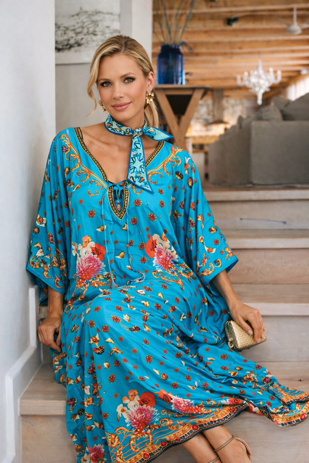 Coco Bella Silk Luxe kaftan.Sizes Available AU 12-28