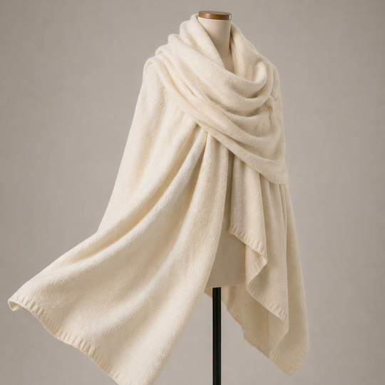Julian knitted Cashmere Maya Travel wrap-Extra Large