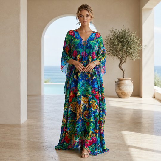 Rio’s Jenes  100% Viscose Silk Luxurious Coco Bella kaftan 12-26
