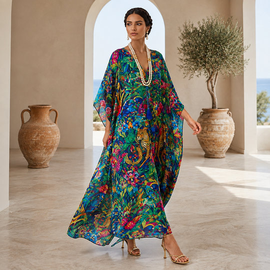 Rio’s Jenes  100% Viscose Silk Luxurious Coco Bella kaftan 12-26