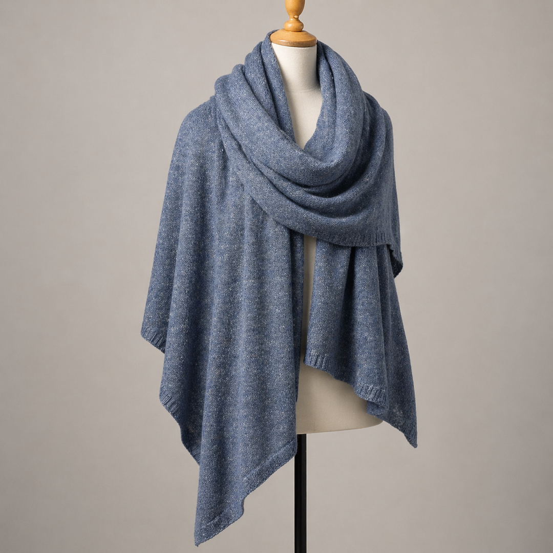 Julian knitted Cashmere Maya Travel wrap-Extra Large