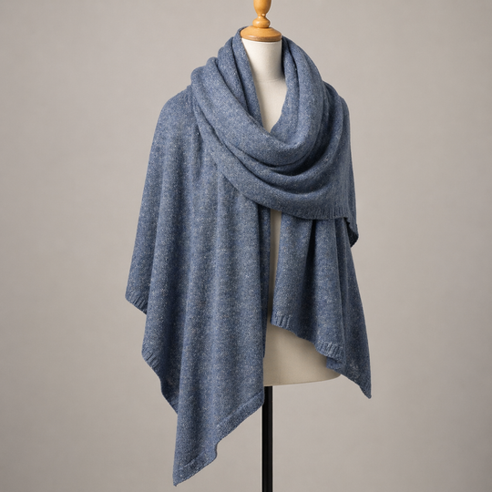 Julian knitted Cashmere Maya Travel wrap-Extra Large