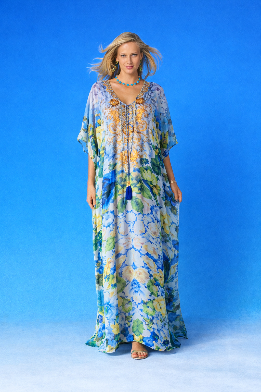 Coco Bella floral kaftan  12-20